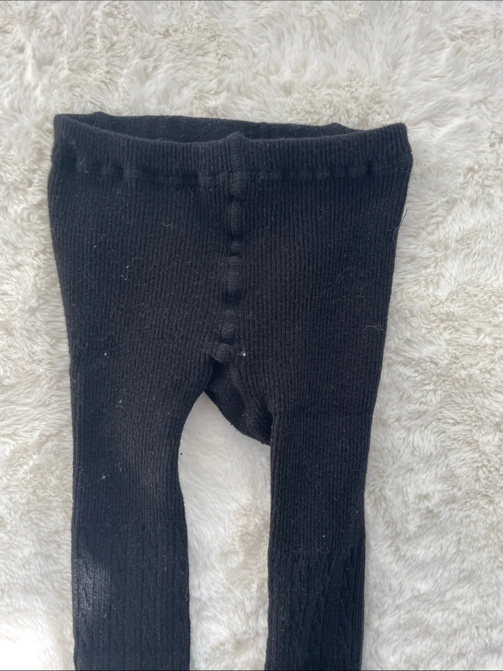 SALE! 50% Off Baby Gap Kids Black Tights with Brown Bear Detail Size 4/5 Y